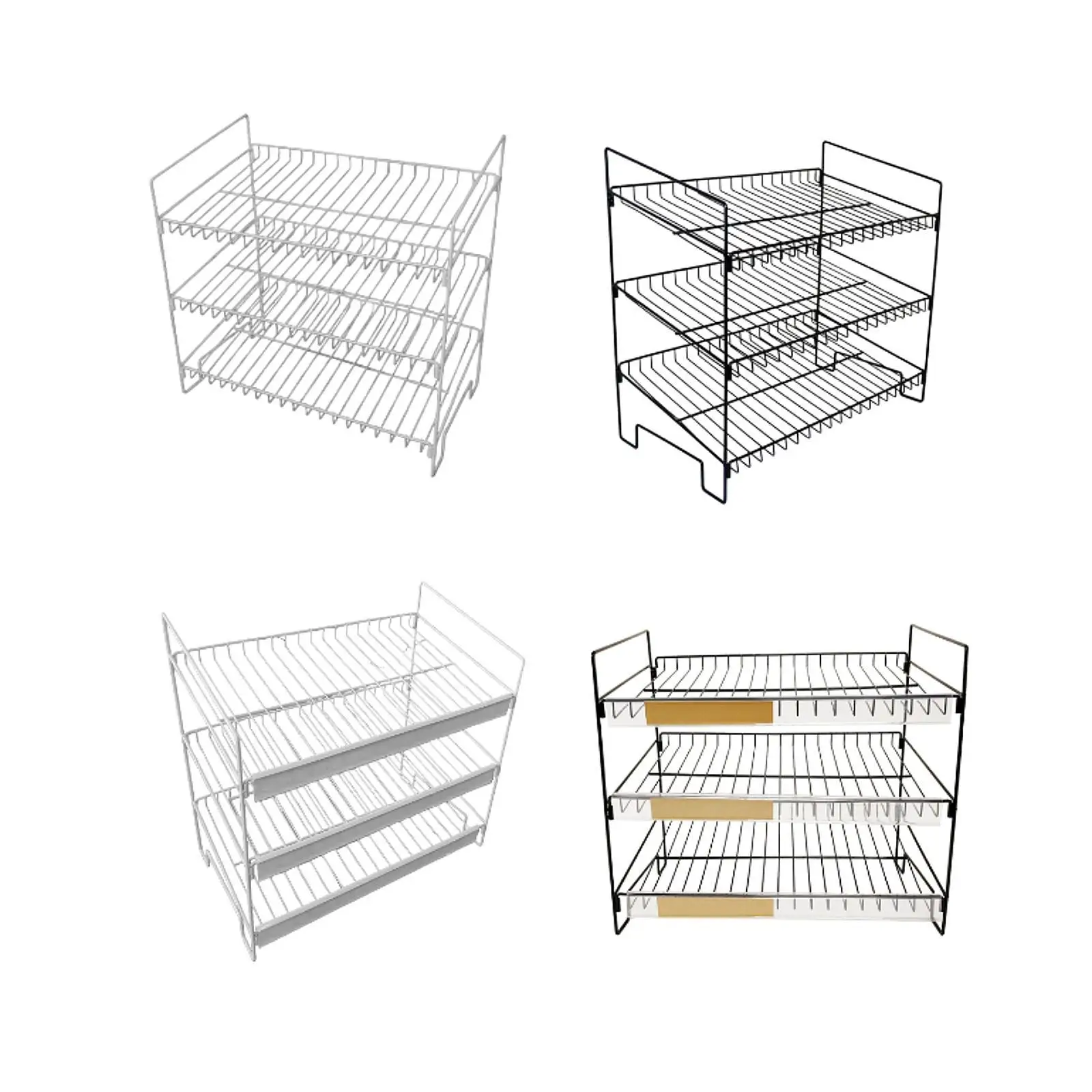 Book Signing Wire Rack 3 Tiered Folding Space Saving Display Stand for Literature Brochure Newspaper Family Bookstores Picture