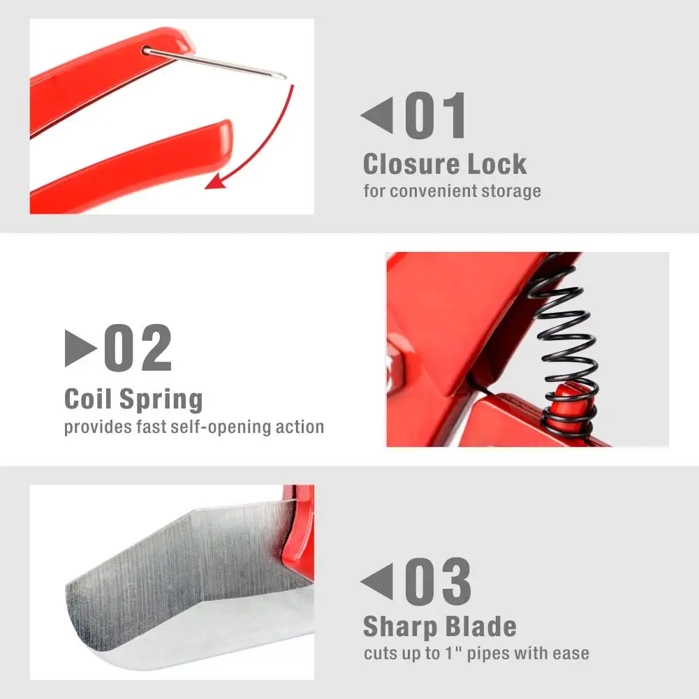 JB PEX Pipe Cutters Tool for Cutting 1/8"-1" PEX Tubings, NOT for PVC Pipes