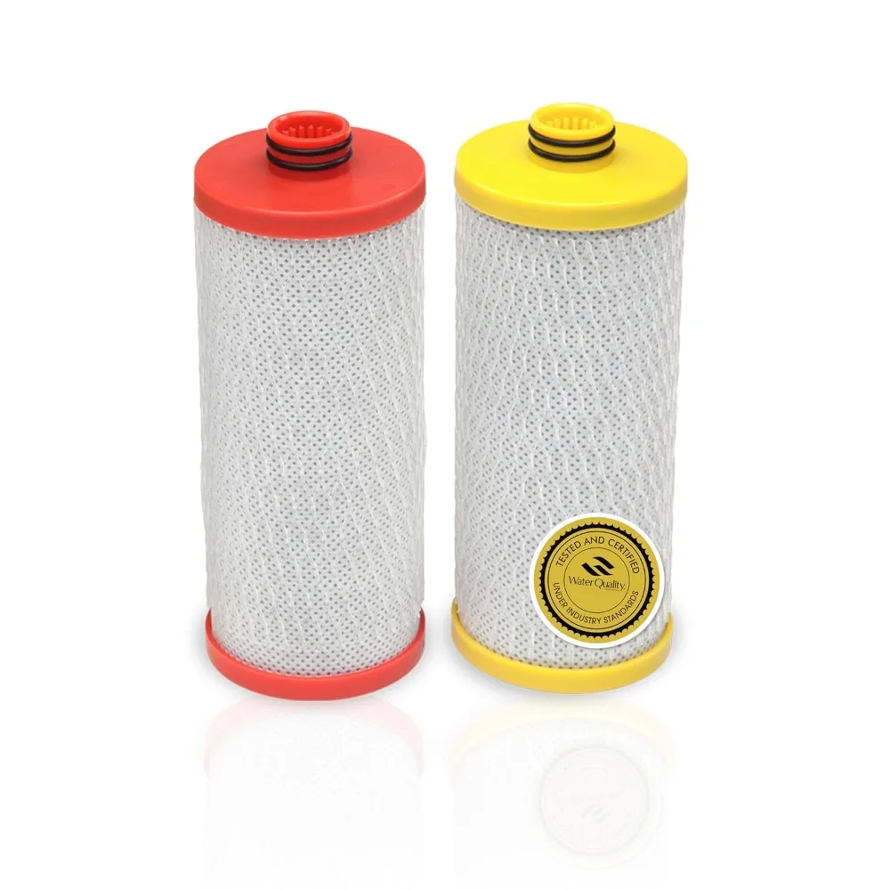 

Replacement Filter Cartridges for 2 Stage Under Sink Water Filtration System Reduce PFAS Microplastics Lead Chlorine