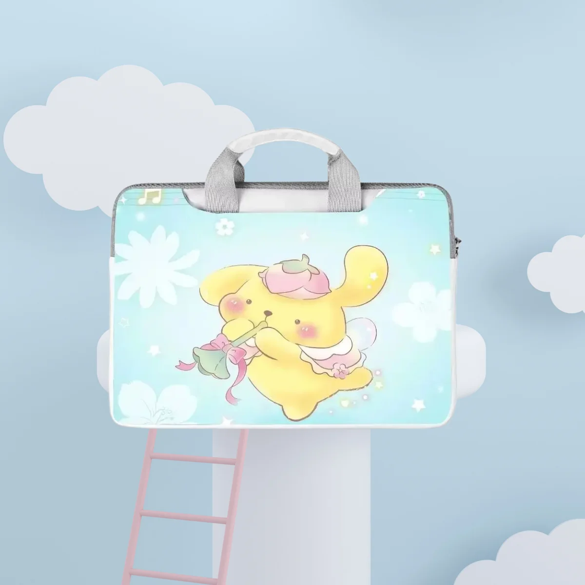 

Pompom Purin Cartoon Hello Kitty Kurome Laptop Bag 12 13 14 15 15.6 16 Inch Laptop for Macbook Computer Handbag Storage Bag Gift