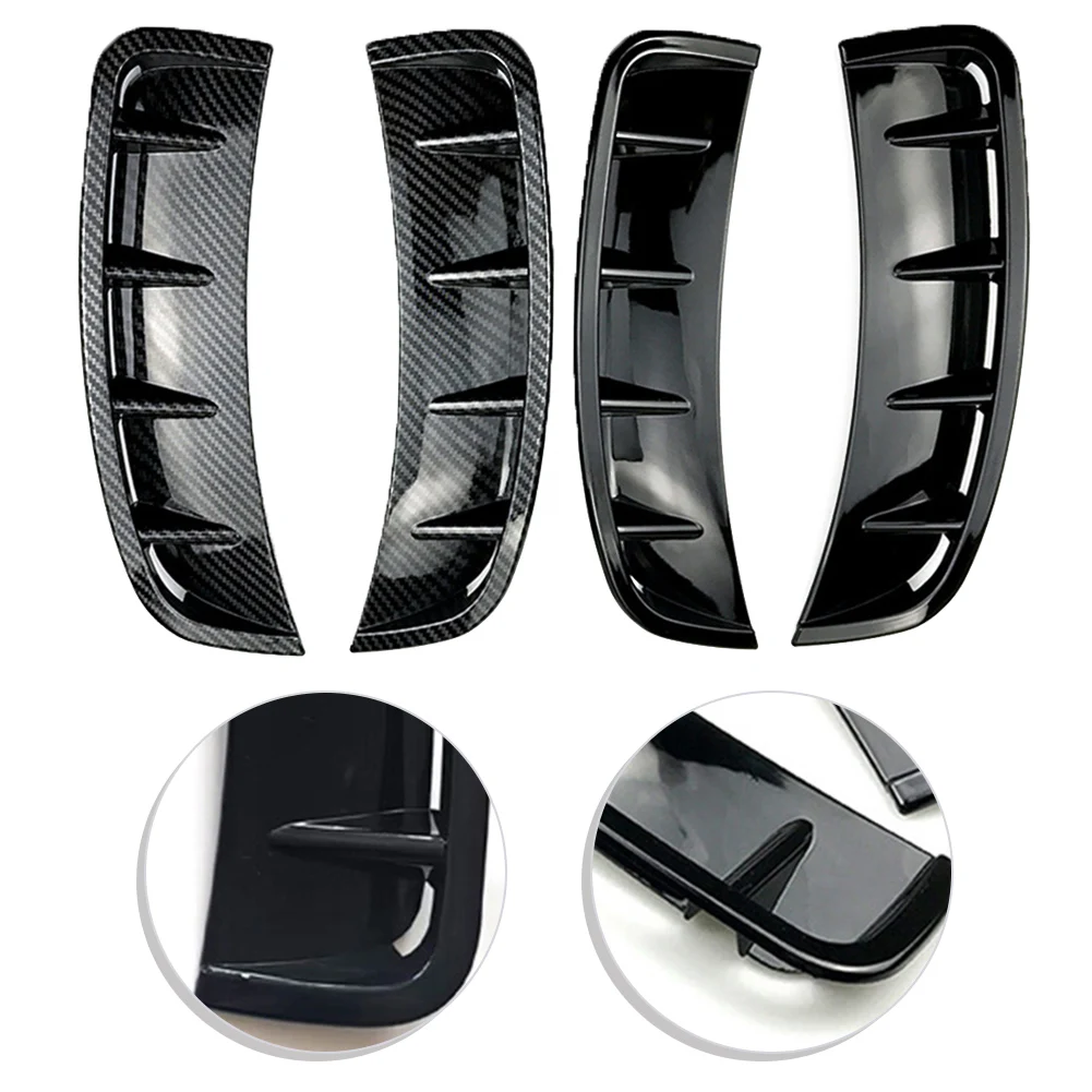 

1 Pair Car Front Bumper Side Spoiler For Mercedes New FOR A-class W177 A180l A200l 2018-2022 Gloss Black, Carbon Look Accessorie