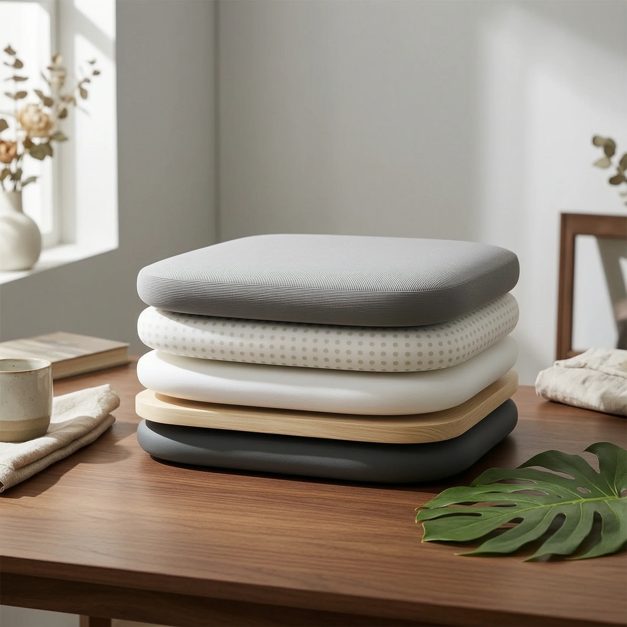 Cadeira Ergonômica com Suporte Espinhal em Malha, Base de Apoio para Coluna, Poltrona com Assento Acolchoado para Clientes