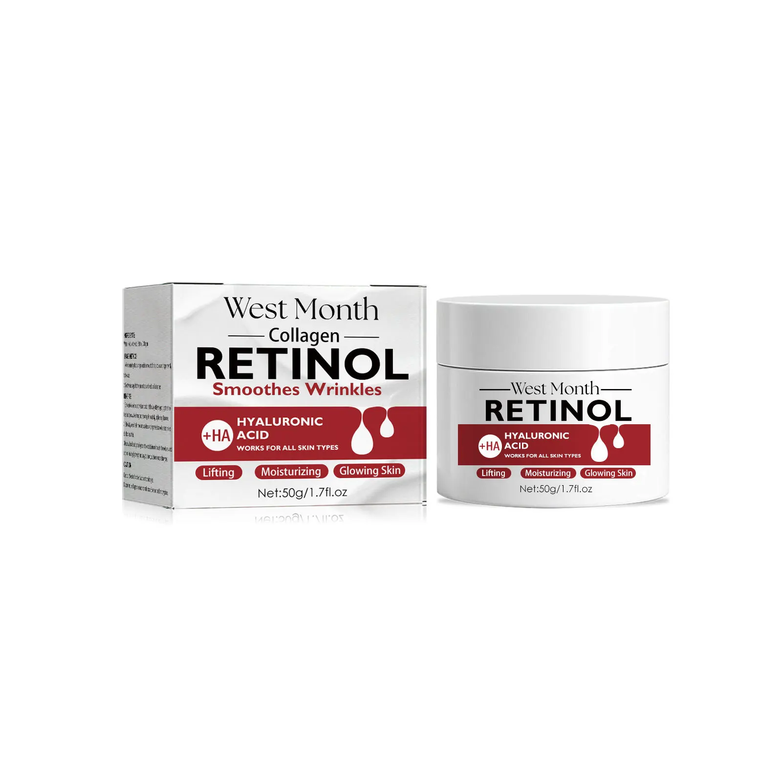 Retinol Wri-nkles Remover Cream Lifting Firming Reduce Fine Lines Smooth Brightening Skin Moisturizing Anti A-ging Facial Cream