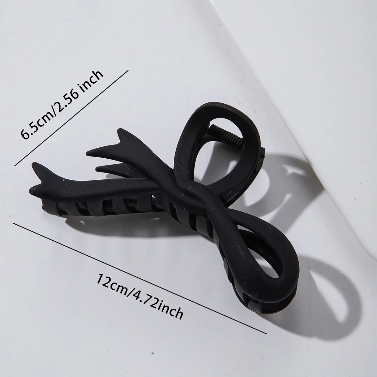12CM Matte Hair Clips Vintage Ribbon Bow Hair Claws Crab Headwear Hairpins Shark Ponytail For Women Hair Accessories Barrettes