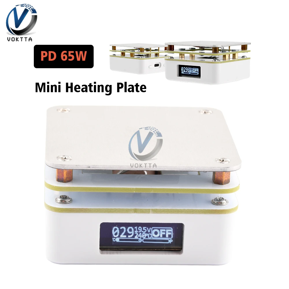 PD 65W Mini Hot Plate Adjustable Constant Temperature Preheater Rework Station Heating Plate Preheating Platform Repair Tools