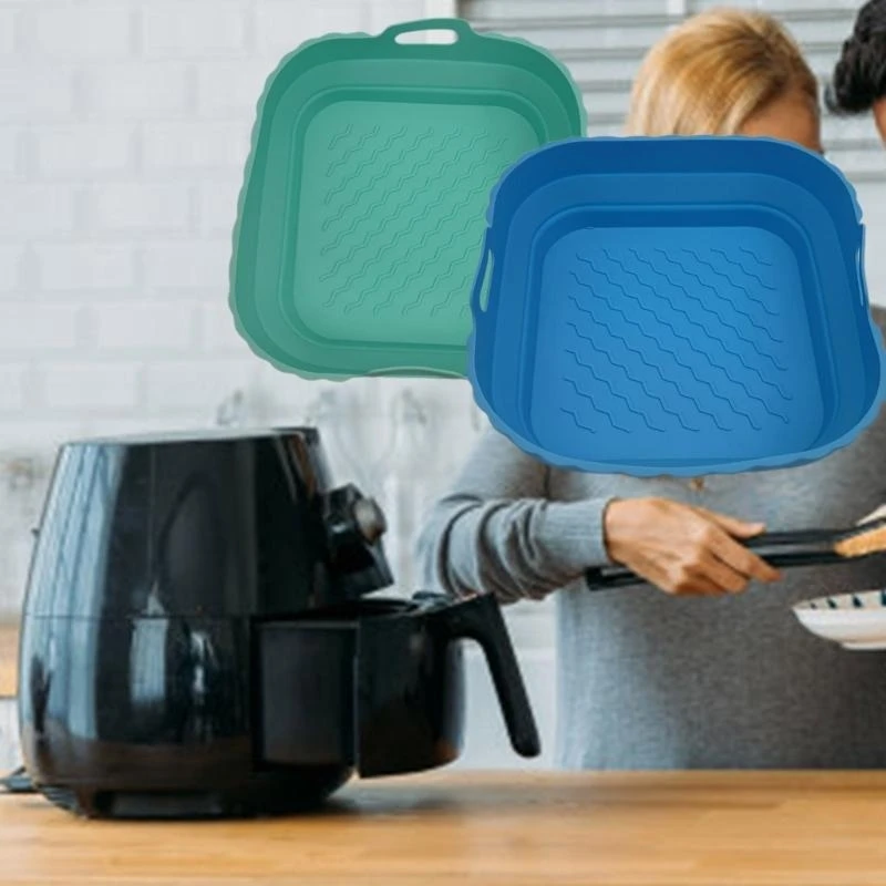 2PCS Air Fryer Square Силиконовые лайнеры силиконовые фритюрные лайнеры силиконовые вкладыши
