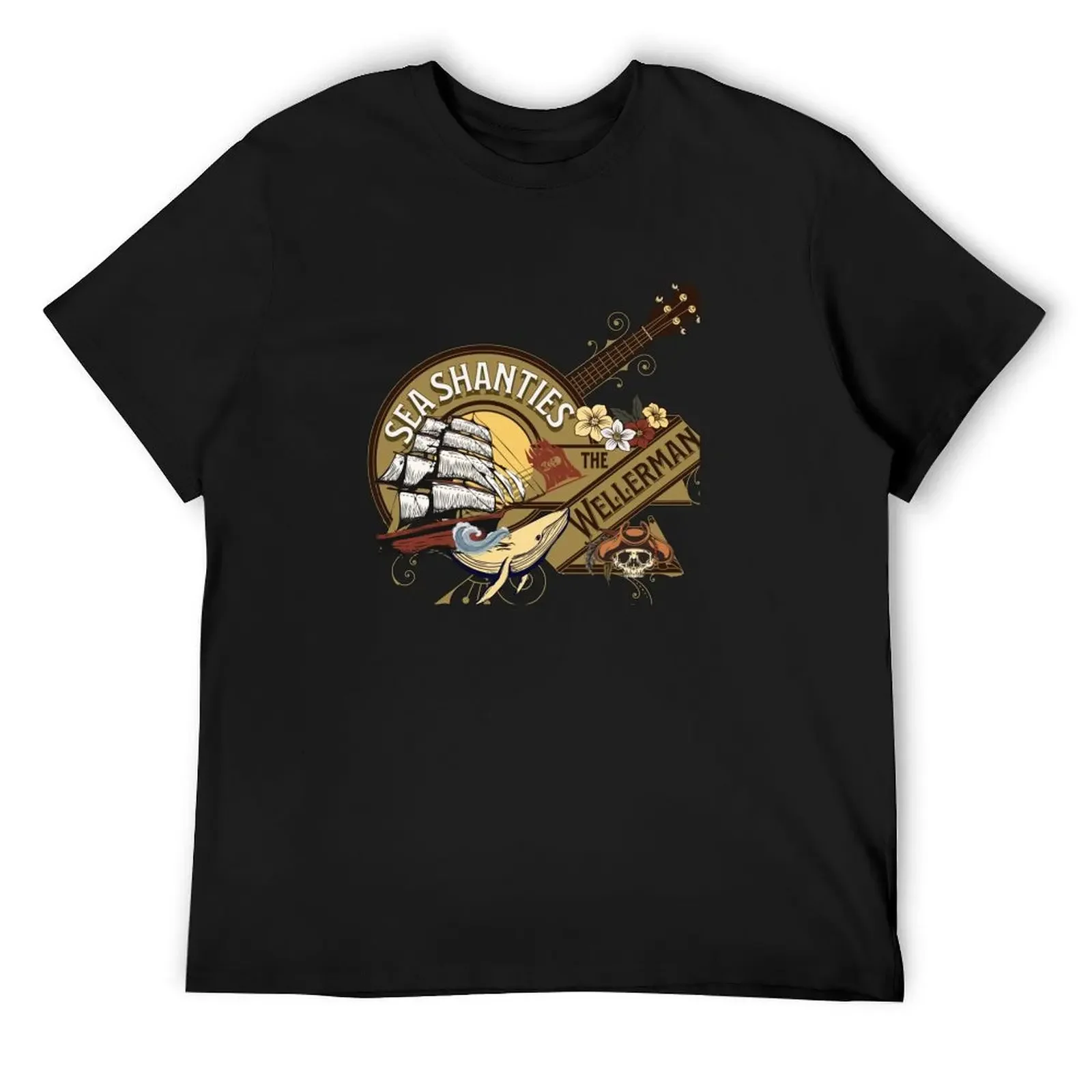 Sea Shanties and the Wellerman T-Shirt oversized t shirt boys animal print heavyweights men tshirt