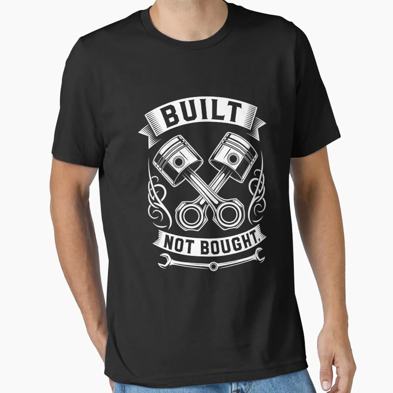 Mechanic Pistons Car Guy Stuff Built Not Bought designed and sold by OlafLica vintage Washed Stylish streetwear Unisex