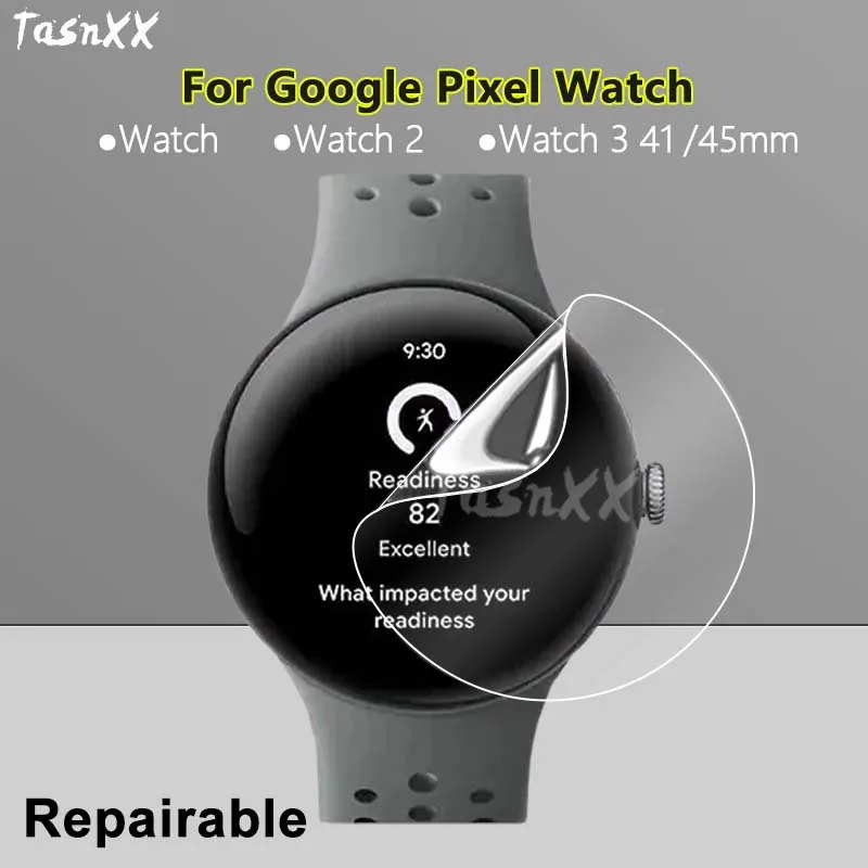 Ultra Clear Slim Screen Protector For Google Pixel Watch 3 41 45mm 2 Anti Scratch Soft TPU Repairable Hydrogel Film -Not Glass