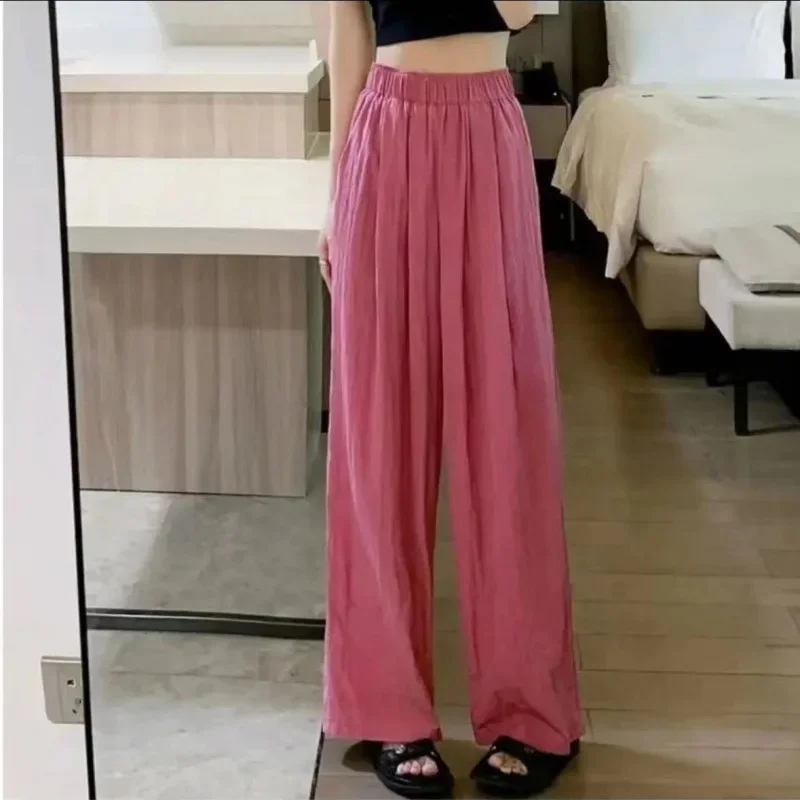 Spring Summer Idle Style Mountain Village Pants Casual Versatile Walking Loose-Fit Women's Bell Bottoms Breathable