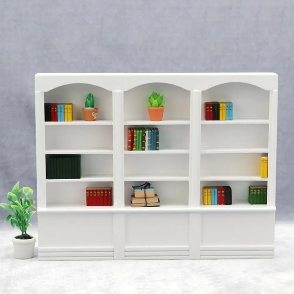 

Mini Bookcase Wooden House Display Cabinet High-Quality Material Wear Resistance Miniature Furniture Toy Simulation Decor