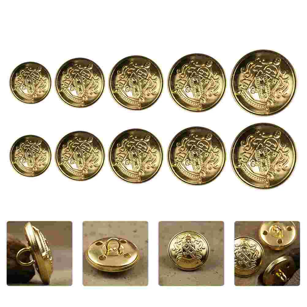 

50 Pcs Vintage Clothing Buttons Accessories Clothes Snaps Metal Sewing Brass Decorative Suit DIY Father