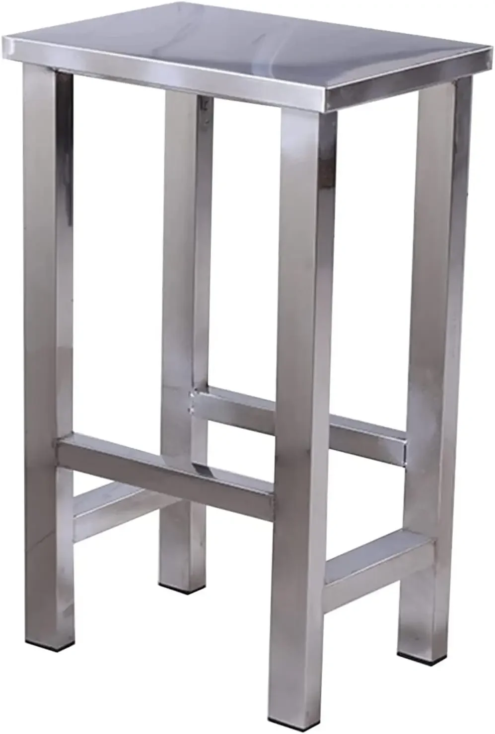 304 Stainless Steel Square Stool Factory Operation Stool Simple Trapezoidal Stool Laboratory Dust-Free Workshop Shoe Stool,60CM