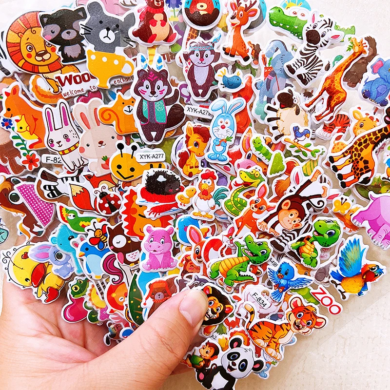 ملصقات قصاصات ثلاثية الأبعاد على شكل حيوانات كرتونية قابلة لإعادة الاستخدام لألبوم صور الطلاب وديكور اليوميات واللوازم التعليمية المكتبية TMZ #3