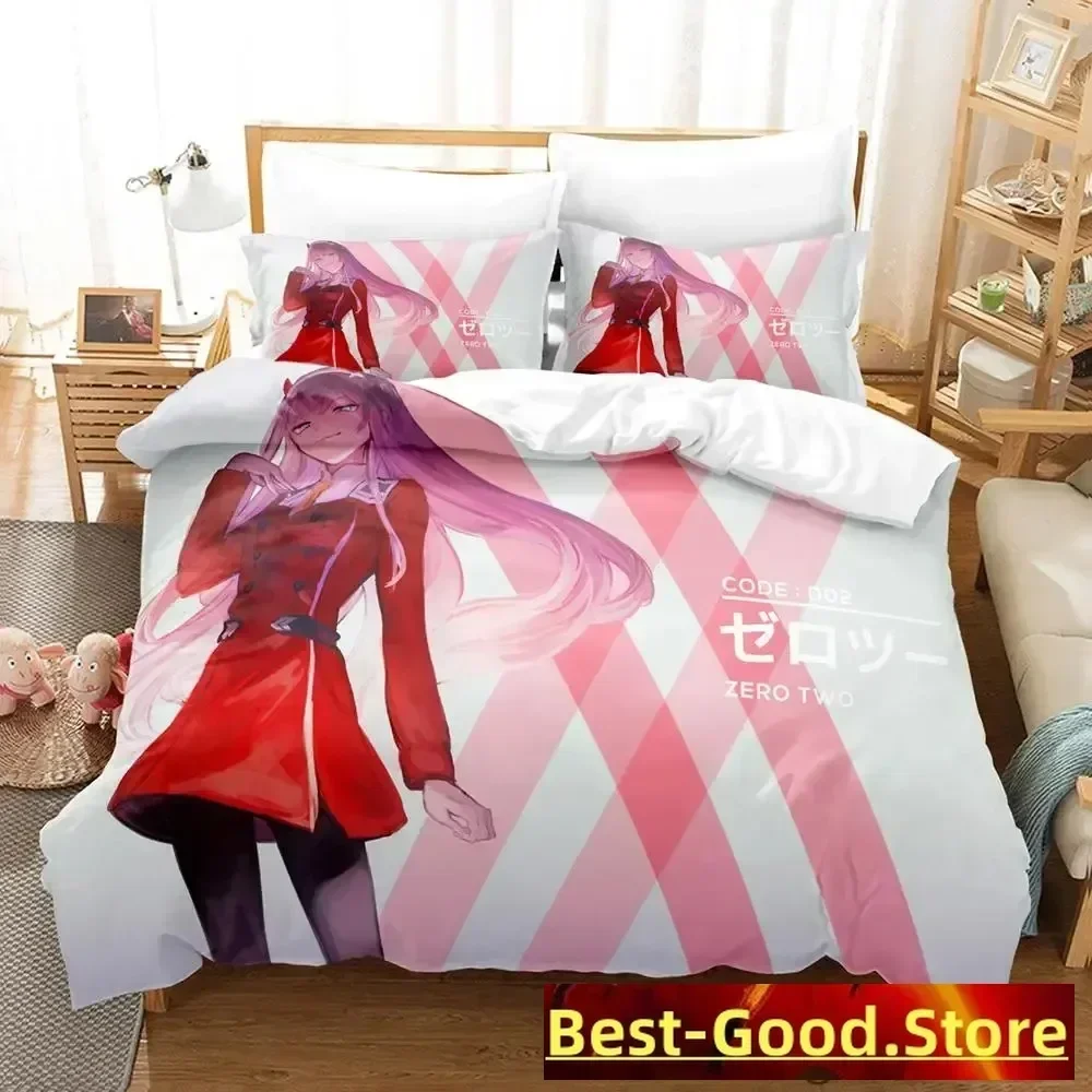 

Kawaii Darling In The Franxx Bedding Set Single Twin Full Queen King Size Bed Set Aldult Kid Bedroom Duvetcover Sets Anime