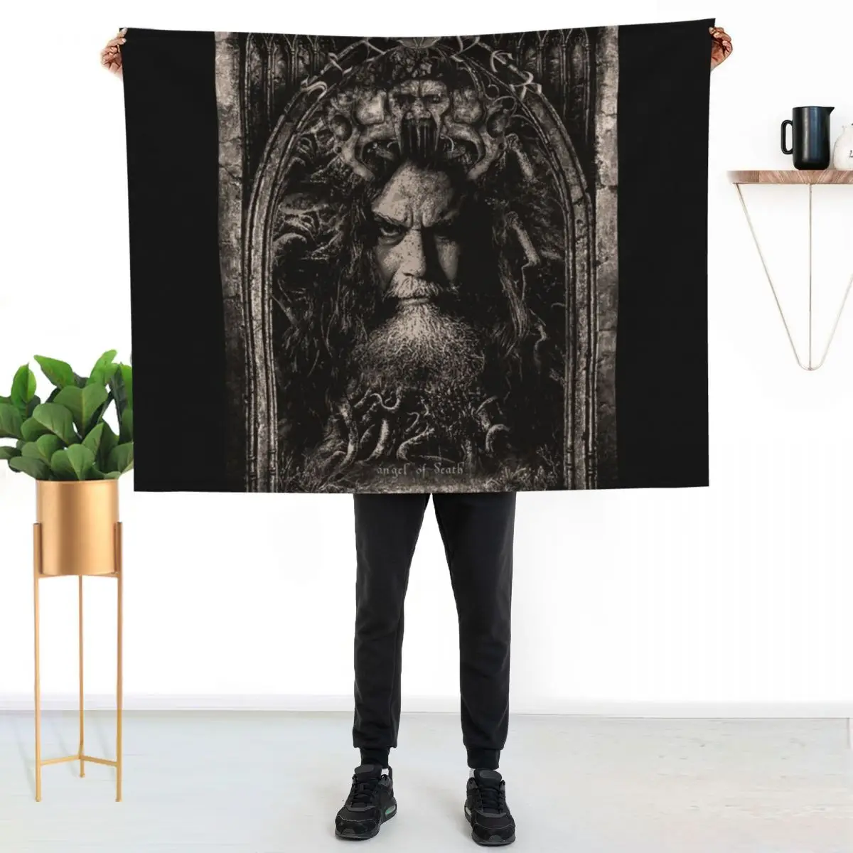 Slayer - Angel of Death - Tom Araya Throw Blanket Stuffeds Decoratives Custom Bed covers blankets ands Warm Blankets