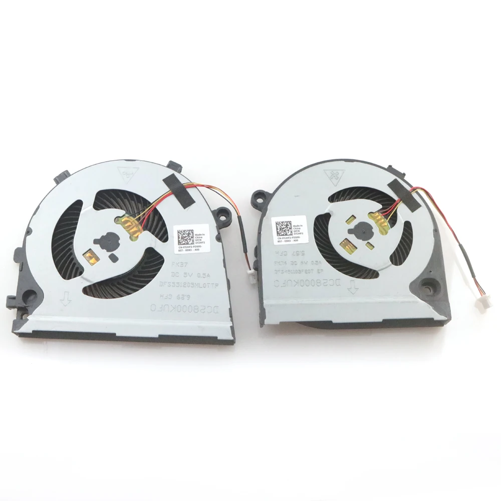 DFS551205ML0TTP DFS481105F20T EP DC5V 0.50A 4Pin For DELL G3-3579 3578 G5-5587 0TJHF2 0GWMFV Laptop CPU GPU Cooler Cooling Fan