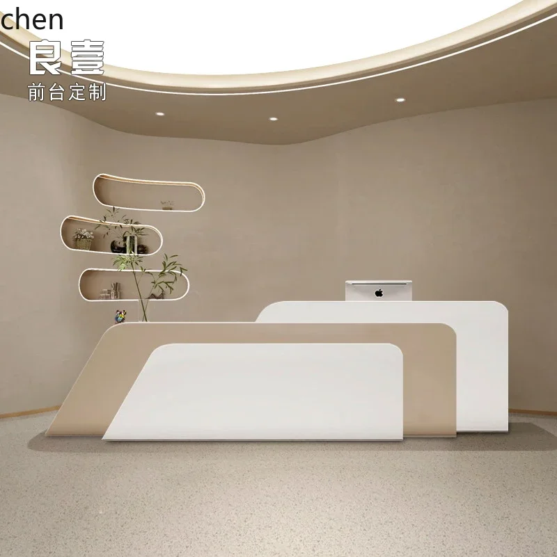 Modern Beauty Salon Reception Desk Yoga Studio Clothing Store Cashier Desk Dance Studio Company Irregular