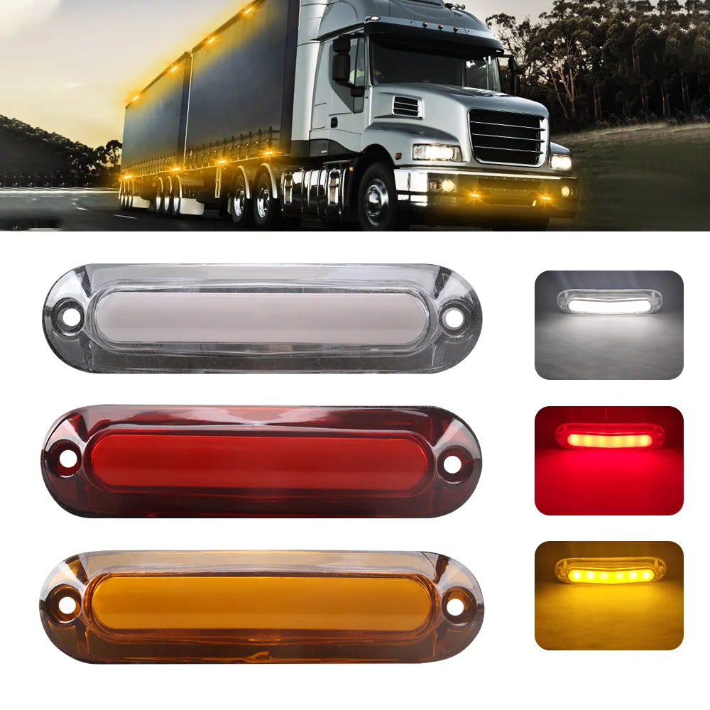 LED Side Light 6 LED Truck Parking Warning Signal Lamps Car Indicator Light Motorcycle LED Turn Signal Light Emergency Lamp 12V