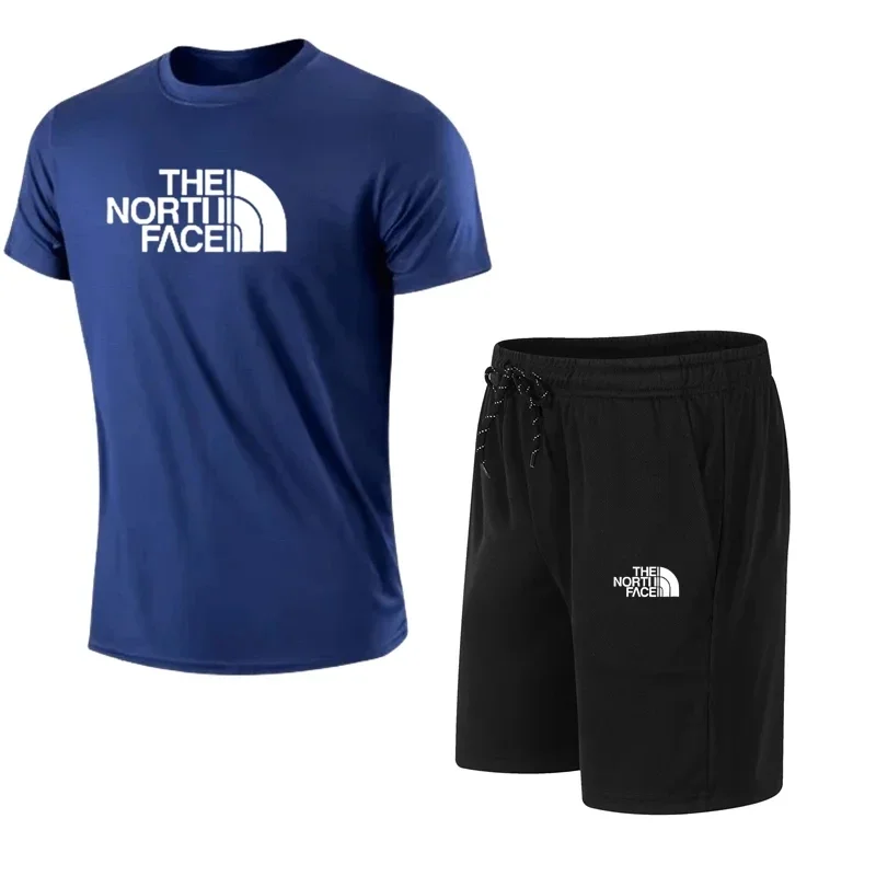 Men's fitness suits, sportswear, casual t-shirts, photography outfits, slow-paced running, brand new, two-piece set S-4XL image 6
