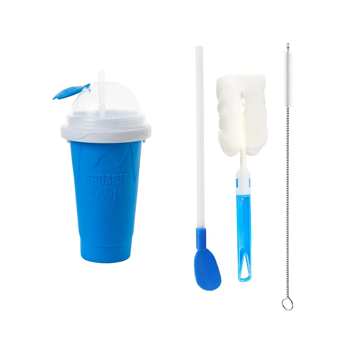 Freeze Slushy Cup, Smoothie Cups with Lids and Straws, Slushie Maker Cup Is Cool Stuff Things