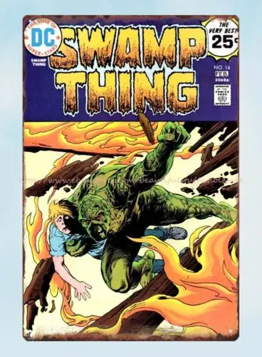 discount wall decor Swamp Thing comic metal tin sign