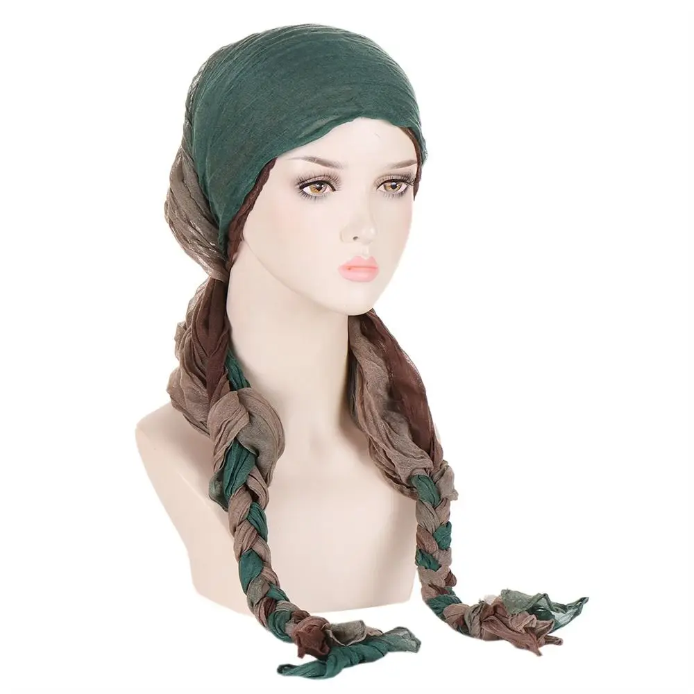 Soft Turban Hat Hair Accessories Multicolor Headbands Chemo Cap Muslim