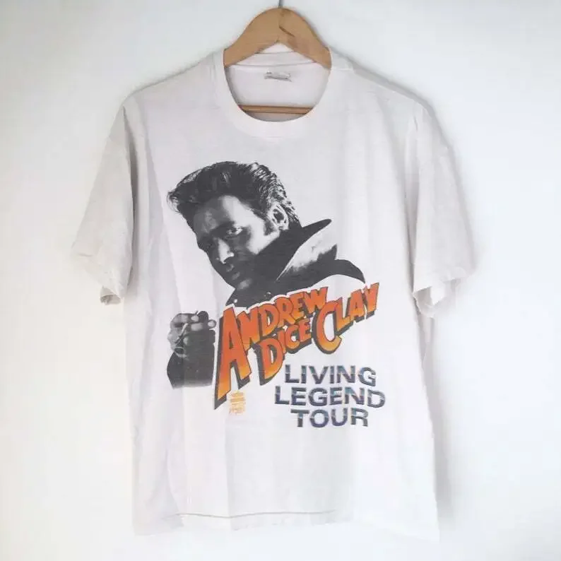 Best Selling 1991 Andrew Dice Clay Living Legend Tour Heavy Cotton Men's T Shirt Size Usa