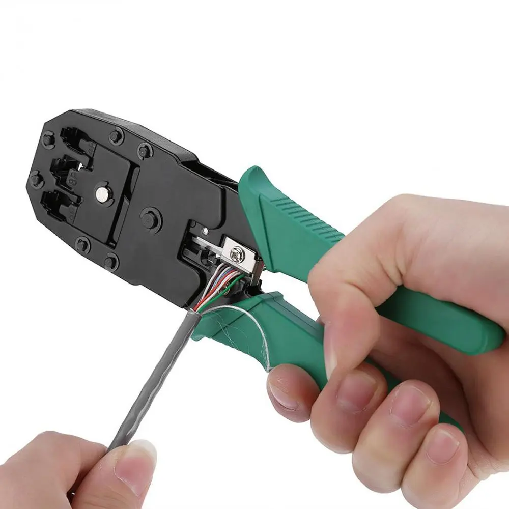 RJ45 Crimper RJ11 RJ45 Crimpzange Ethernet Netzwerk LAN Kabel Crimper Cutter Stripper Zange für 6P 8P RJ11 RJ12 RJ45 – Detail 3