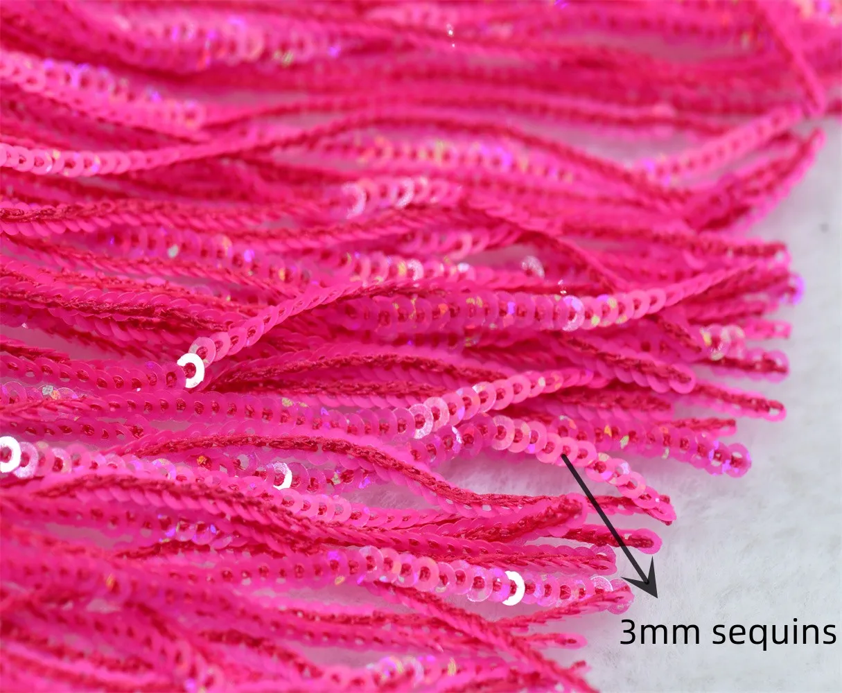 1 yard sequins Tassel Fringe for sewing in clothes decorative trimmings 17cm