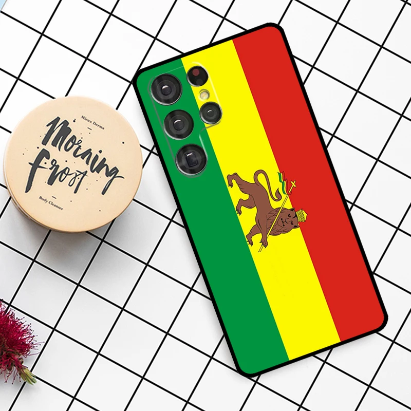 Ethiopia Flag Case For Samsung Galaxy S23 S22 Ultra Note 20 Note 10 S8 S9 S10 Plus S21 FE S20 FE Back Cover