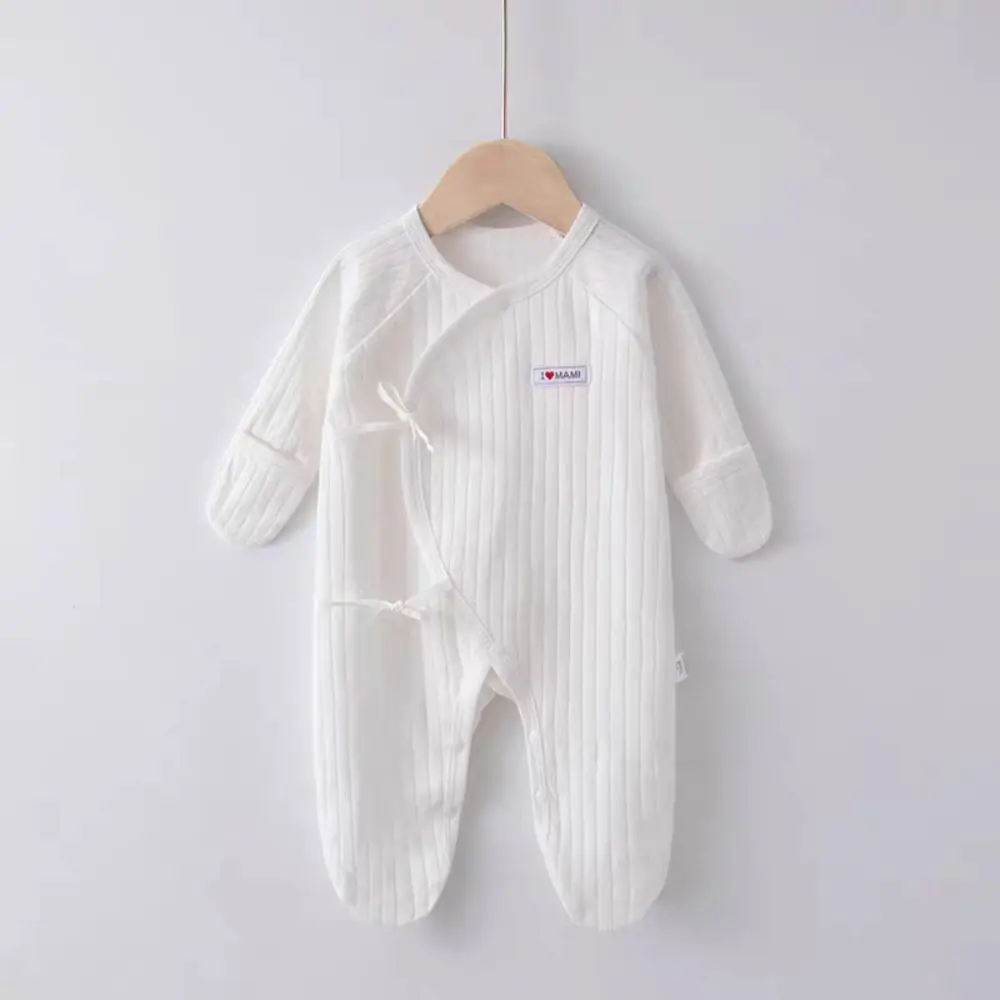 

Длинные штаны, детский комбинезон на шнуровке, повседневная одежда, комбинезон для новорожденных, комбинезон для новорожденных, хлопковое детское боди с защитой от царапин для мальчиков и девочек