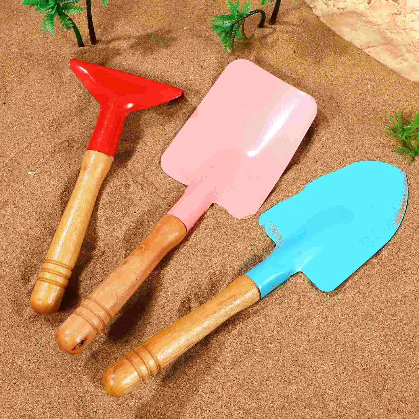 Practical Garden Tools NUOLUX Metal Outdoor Beach Container Plant Sandbox Toy Rake for Kids