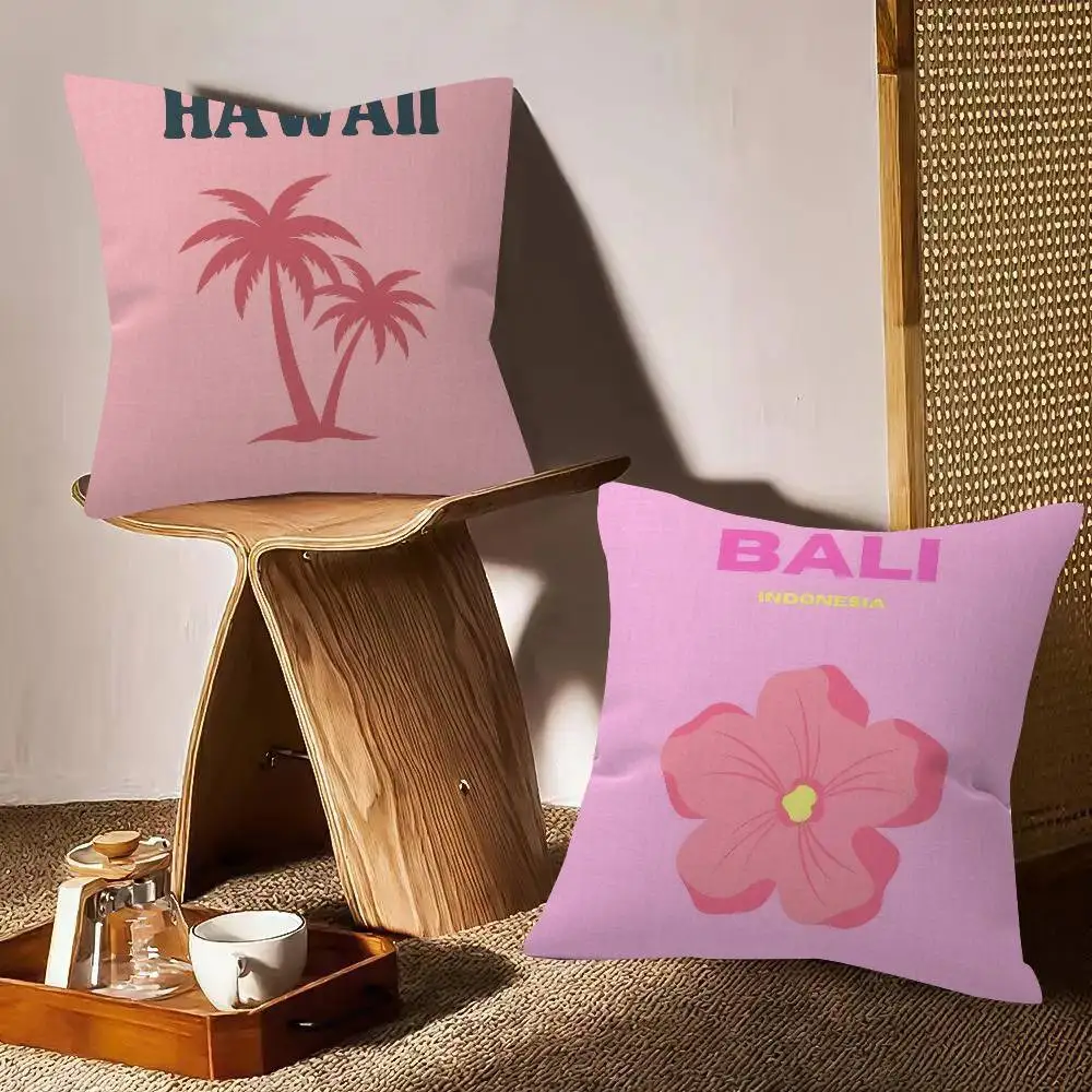 Miami Beach Ibiza Capri Bondi Mykonos  Pillow Gifts Home Office Furnishings Bedroom Sofa Car Cushion Cover case 45x45cm