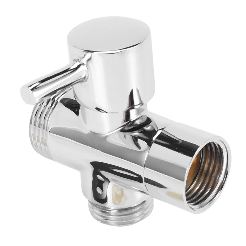 A77I 10X SOLID Diverter 3-Way Diverter Valve All 1/2 Inch IPS Shower System Spare Part, Copper Chrome Plating