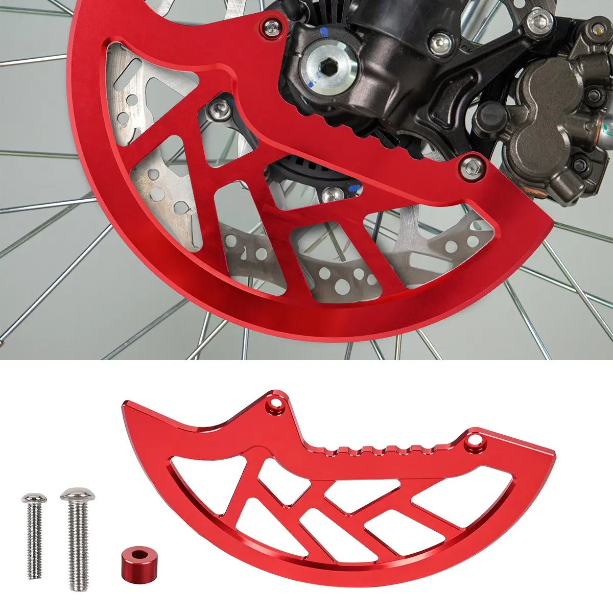 

Motorcycles Modification Front Brake Disc Rotor Guard Cover Red Protection Accessory For Sur ron Ultra Bee