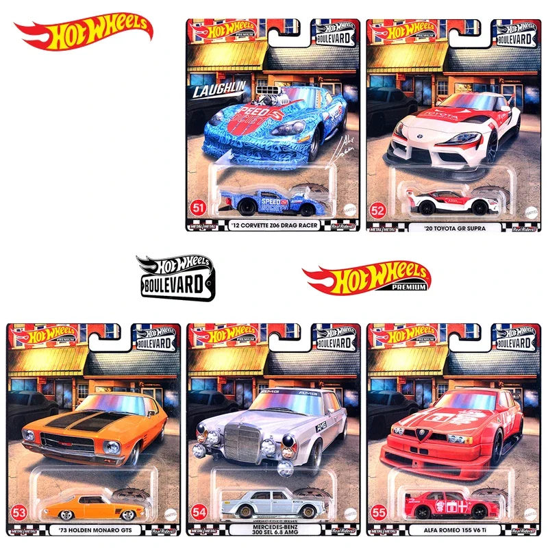 Original Hot Wheels Premium coche bulevar Diecast 1:64 Voiture Mercedes Benz Holden Monaro niños juguetes para niños regalo