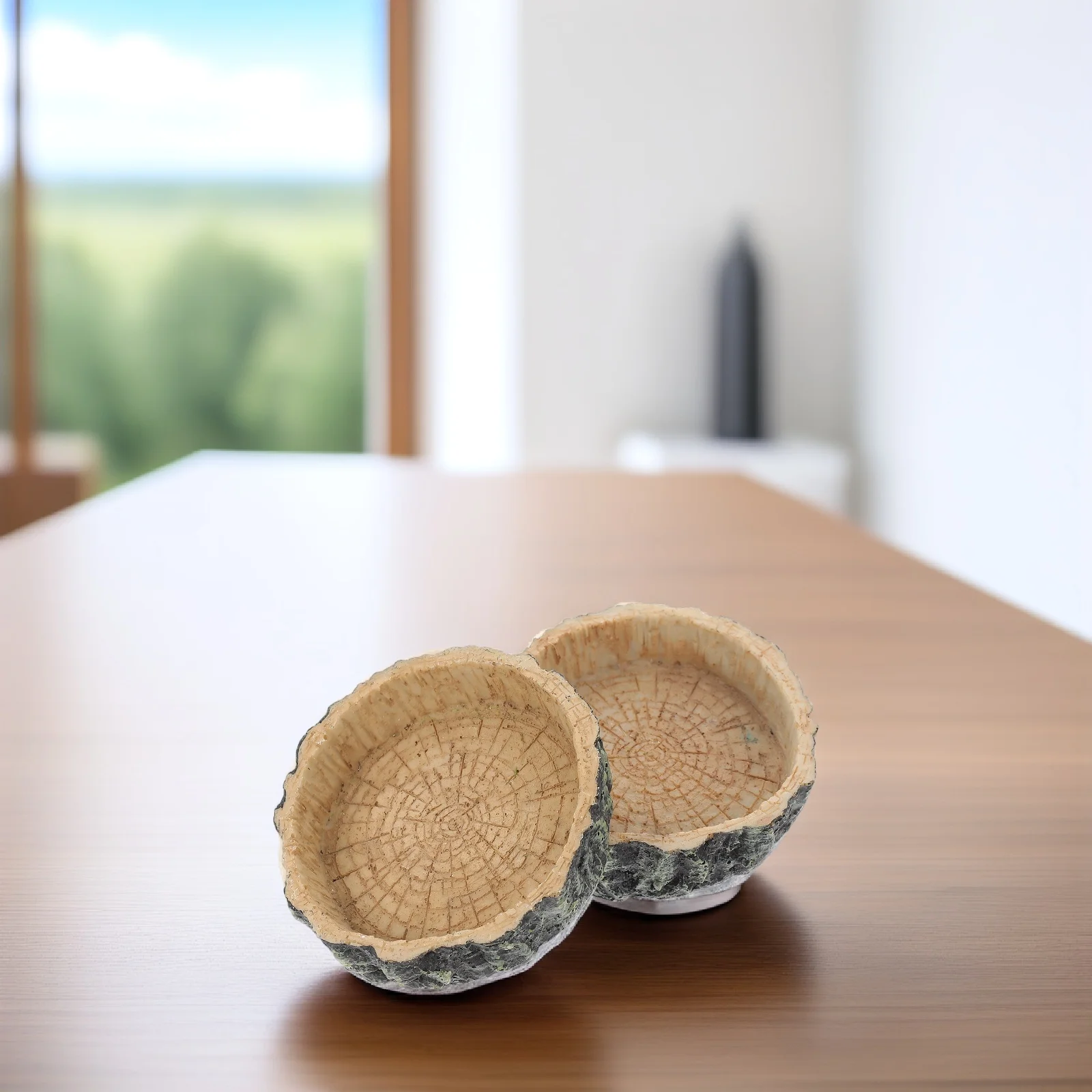 

2pcs Reptile Food Bowl Smooth Non-Slip Surface Pet Feeding Basin For Lizard Gecko Tortoise Water Dish Reptile Food Holder