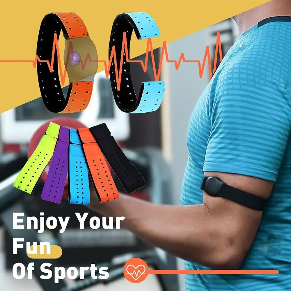 New Adjustable Armband Strap Universal Solid Color Heart Rate Monitor Strap Elastic Armband Band