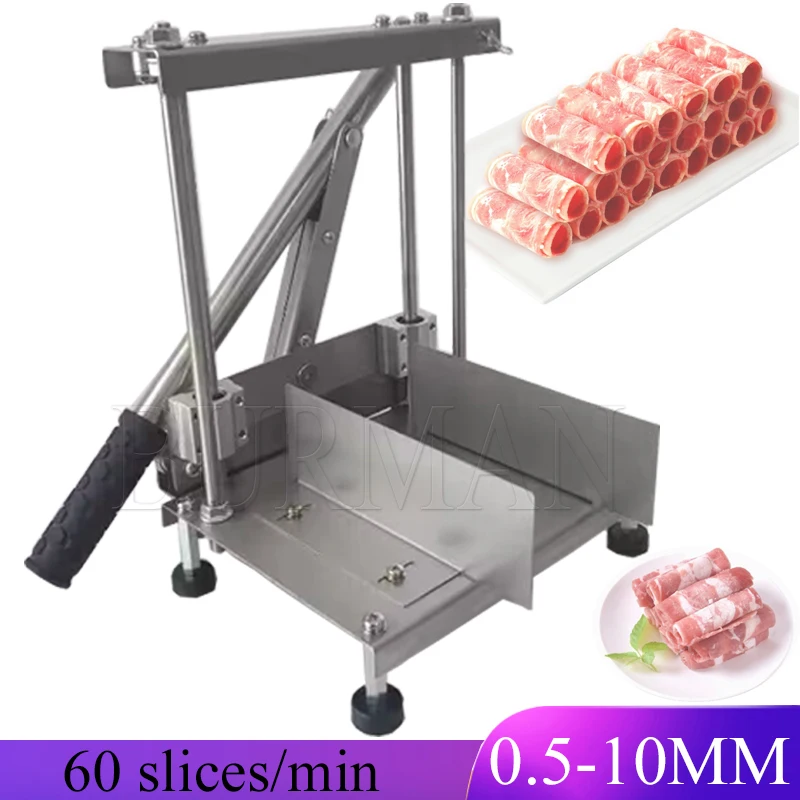 Home Kitchen Frozen Meat Slicer Manual Stainless Steel Cut Meat Slicing Machine