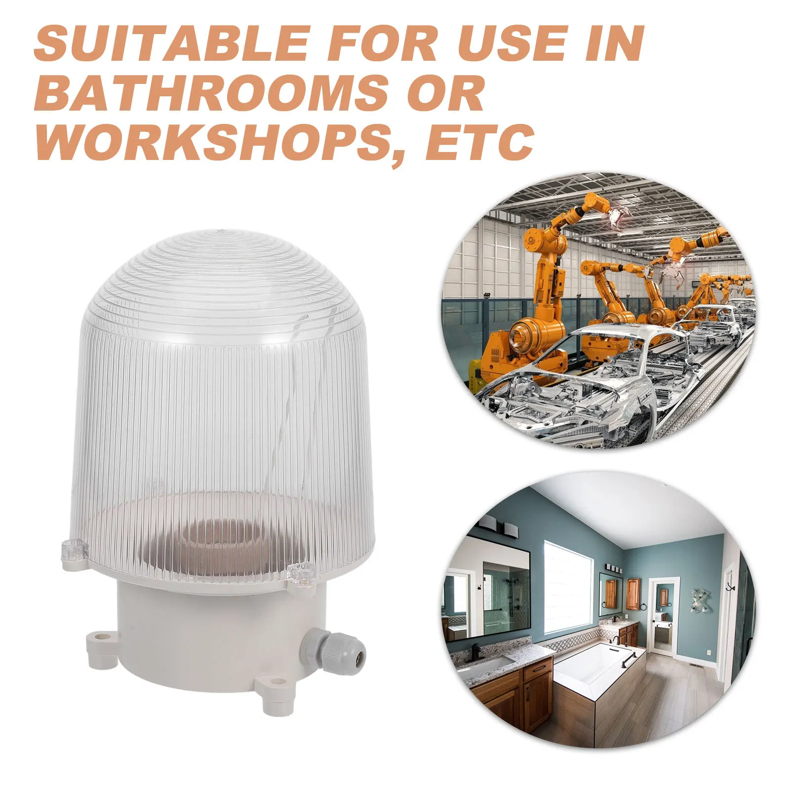 حامل مصباح مقاوم للماء عاكس الضوء للتخزين البارد مع مقبس E27 غطاء خفيف LED لورشة عمل الفريزر في الهواء الطلق سقف قوي