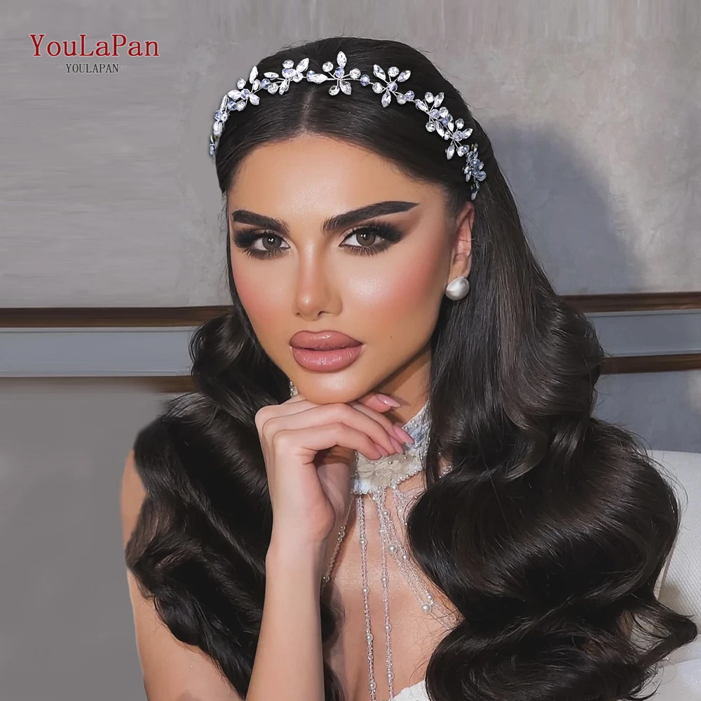 

YouLaPan Elegant Wedding Bride Rhinestone Headband Women Fashion Headpiece Banquet Party Hair Accessory Handmade Headwear HP731