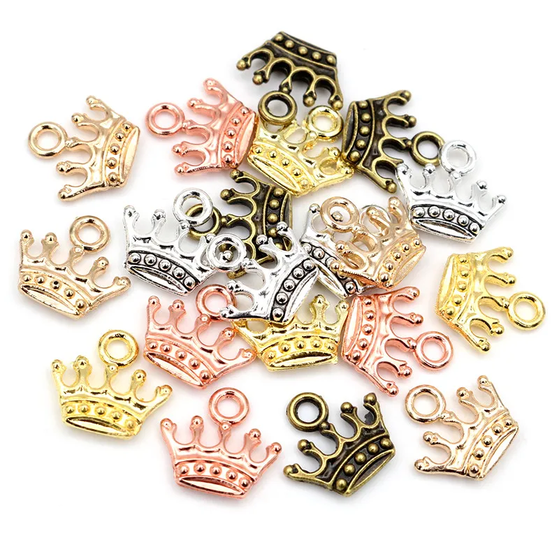 20pcs Charms Crown 13x14mm Tibetan Silver/Bronze Plated Pendants Antique Jewelry Making DIY Handmade Craft