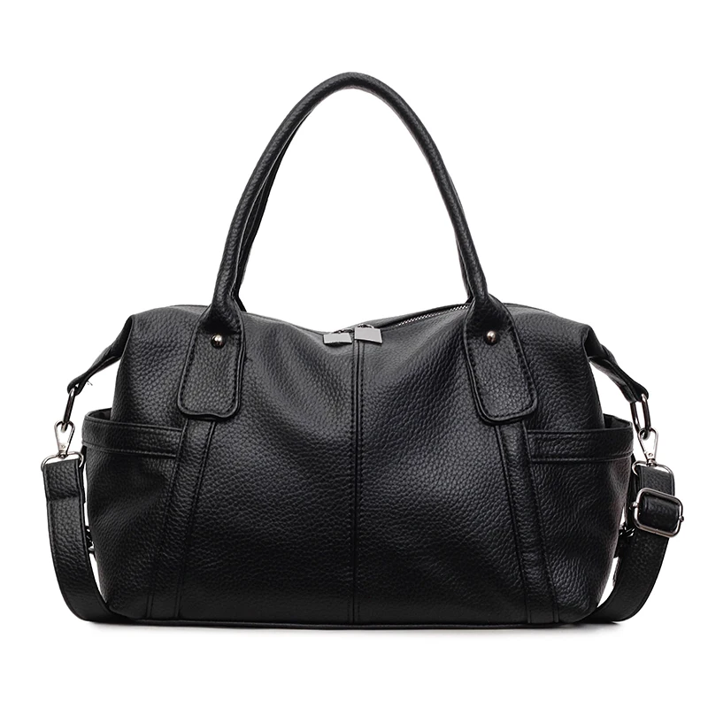 

Large Capacity Women PU Leather Handbag Tote Bag High Quality Ladies Solid Zipper Shoulder Messenger Bags for Women Shopping Bag