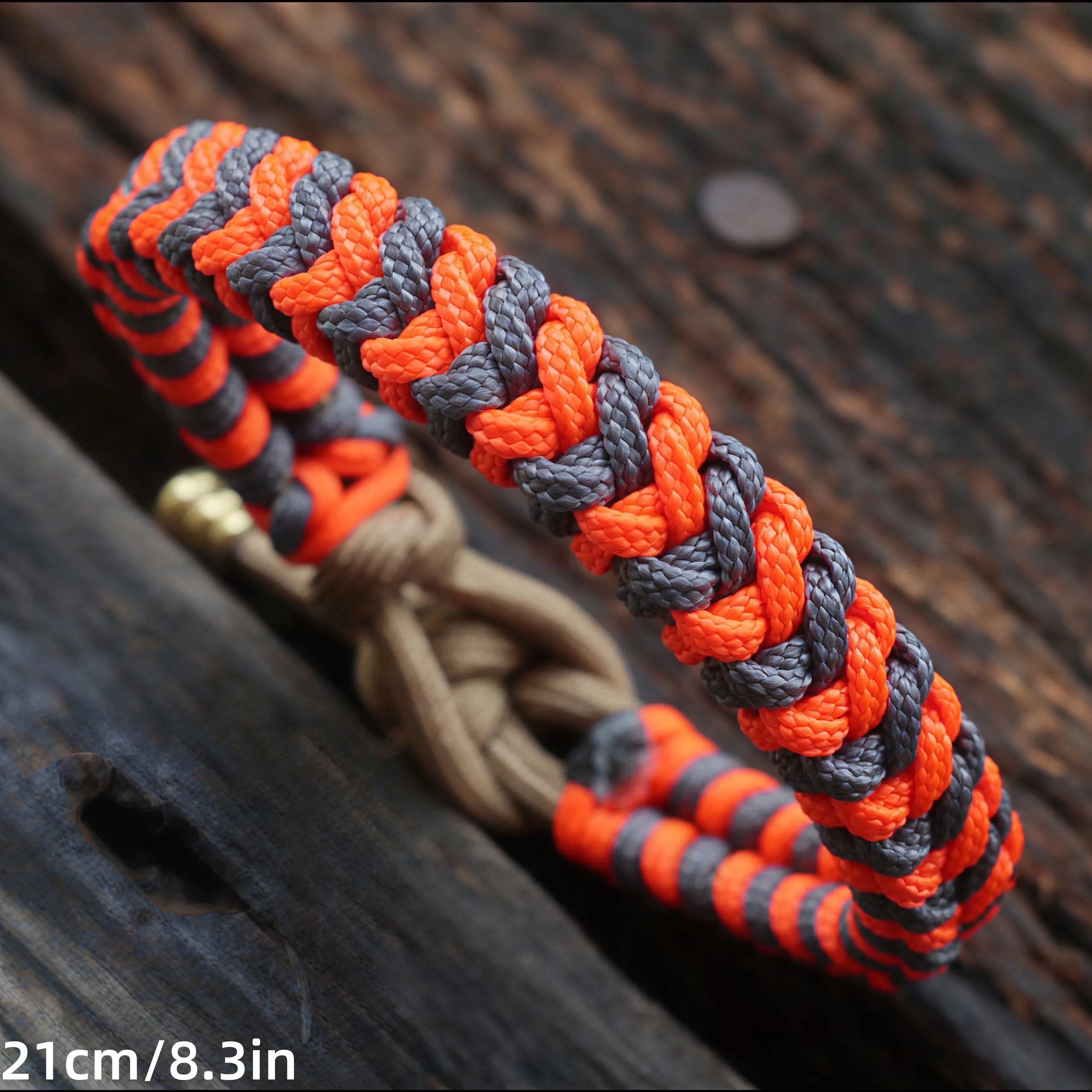 Paracord-Überlebensarmband für Männer und Frauen, Handgefertigtes Taktisches Outdoor-Seil, Verstellbare Wander- und Campingausrüstung – Detail 5