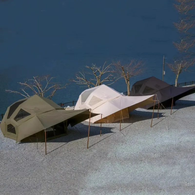 

2025 4 Adult Person Sleeping Inflatable Air Outdoor Camping Family Tent With Canopy