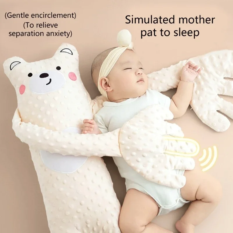 Cartoon Baby Sleep Aid Soothing Hand Pillow Pacify Doll Hand with Remote with/no Music for Newborns Sleeping Comfort