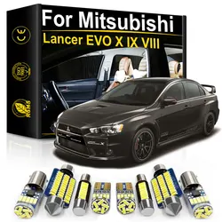 For Mitsubishi Lancer Evo X 10 Evolution 7 8 9 IX 2003-2016 Canbus Car LED Interior Lights Map Dome Trunk License Plate Lamp