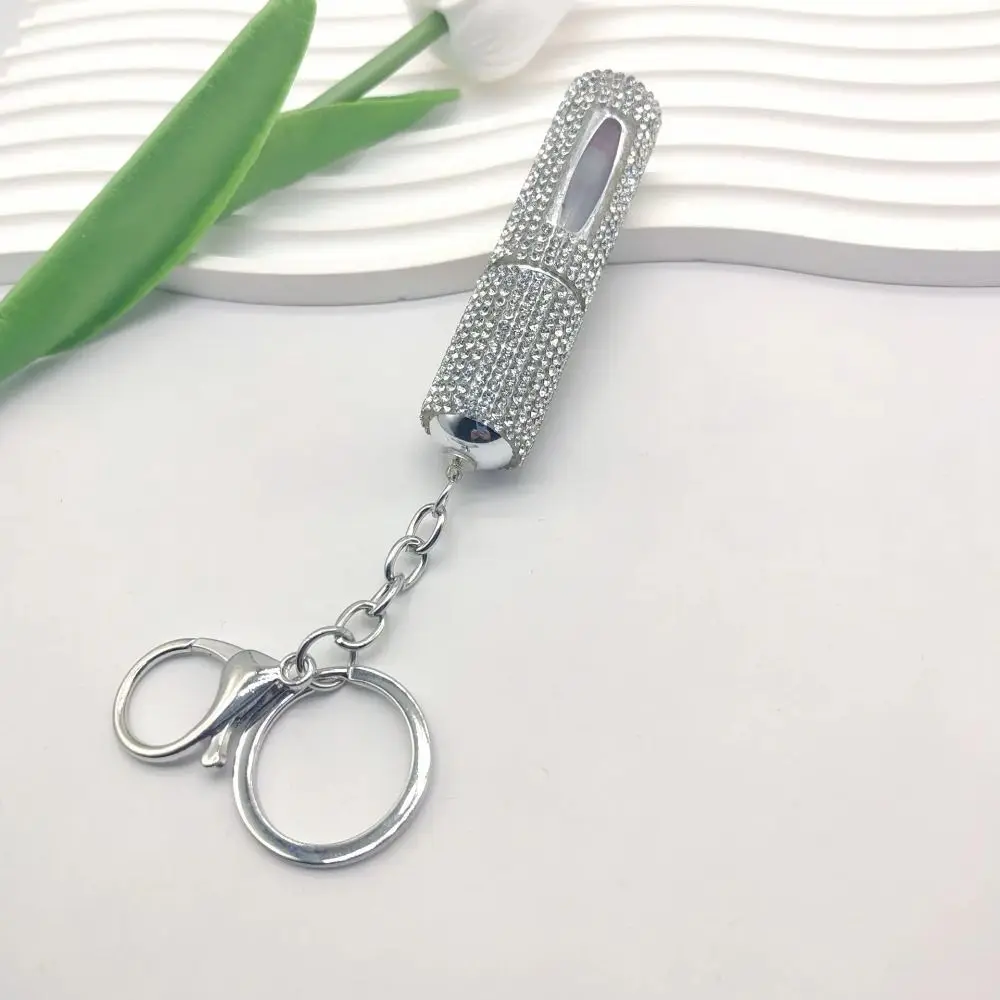 

Изысканный многоразовый брелок для ключей с дном, кристалл, 5 мл, распылитель, пресс-головка, пустой брелок для ключей, распылитель для путешествий