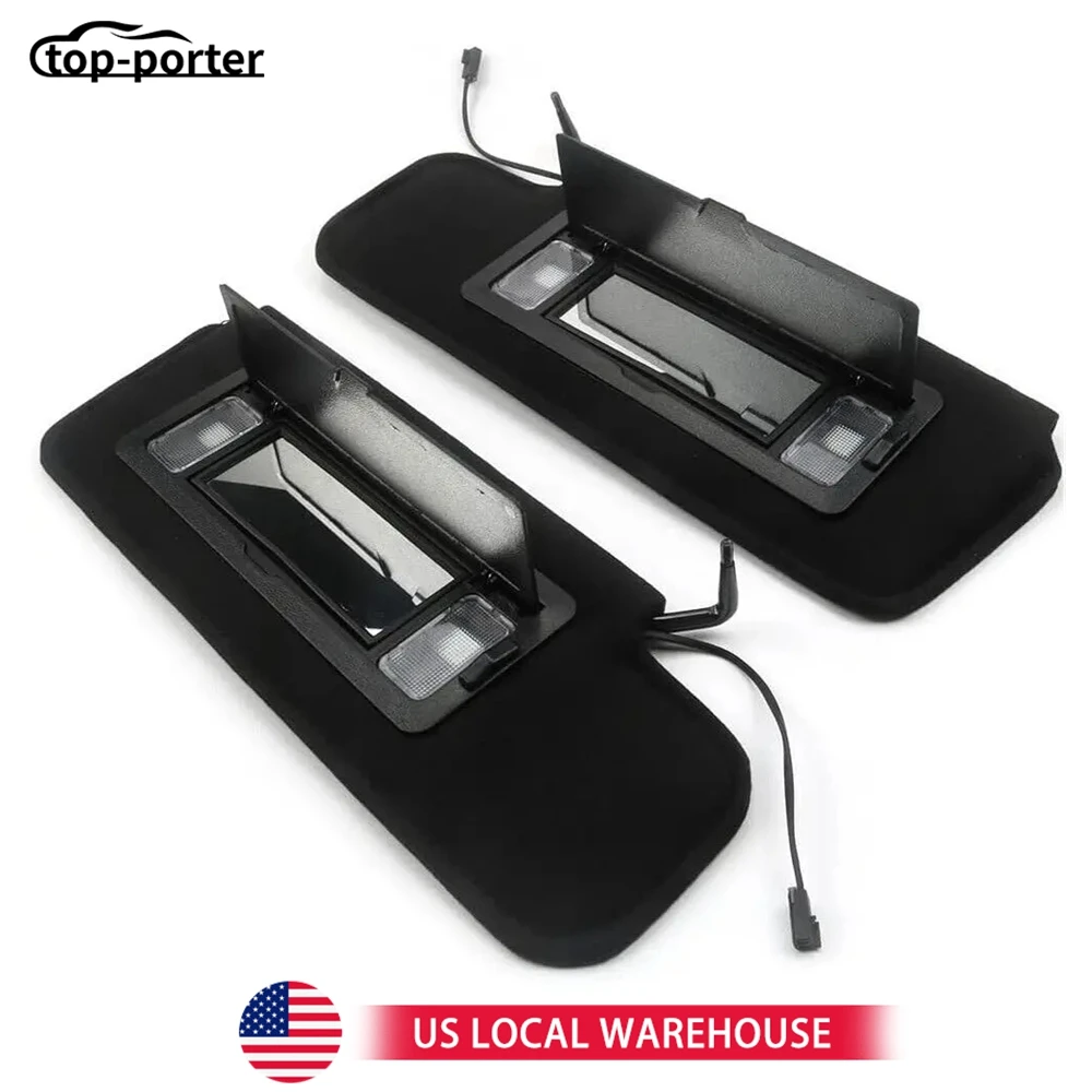 

12459827, 14081826, 14047402 14091078 Для 1984-196 Chevy Corvette C4 5,7 л, новая пара солнцезащитных козырьков с косметическим зеркалом и светодиодной подсветкой